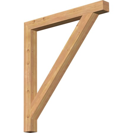 Ekena Millwork Traditional Block Smooth Bracket, Western Red Cedar, 3 1/2"W x 38"D x 42"H BKT04X38X42TRA05SWR
